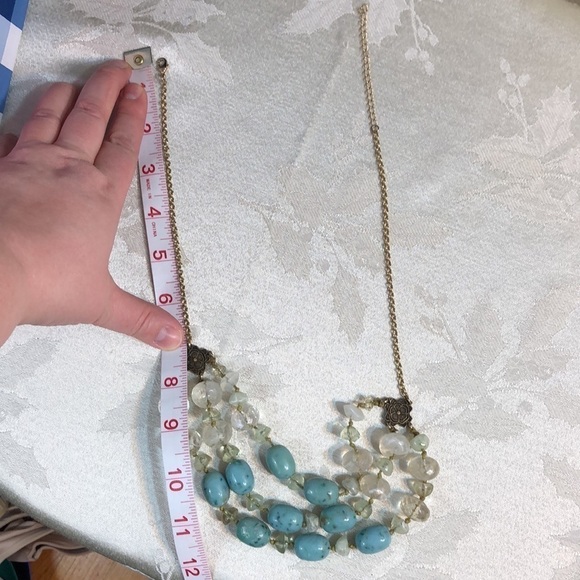 Turquoise Beaded Three Layer Necklace - Picture 8 of 8